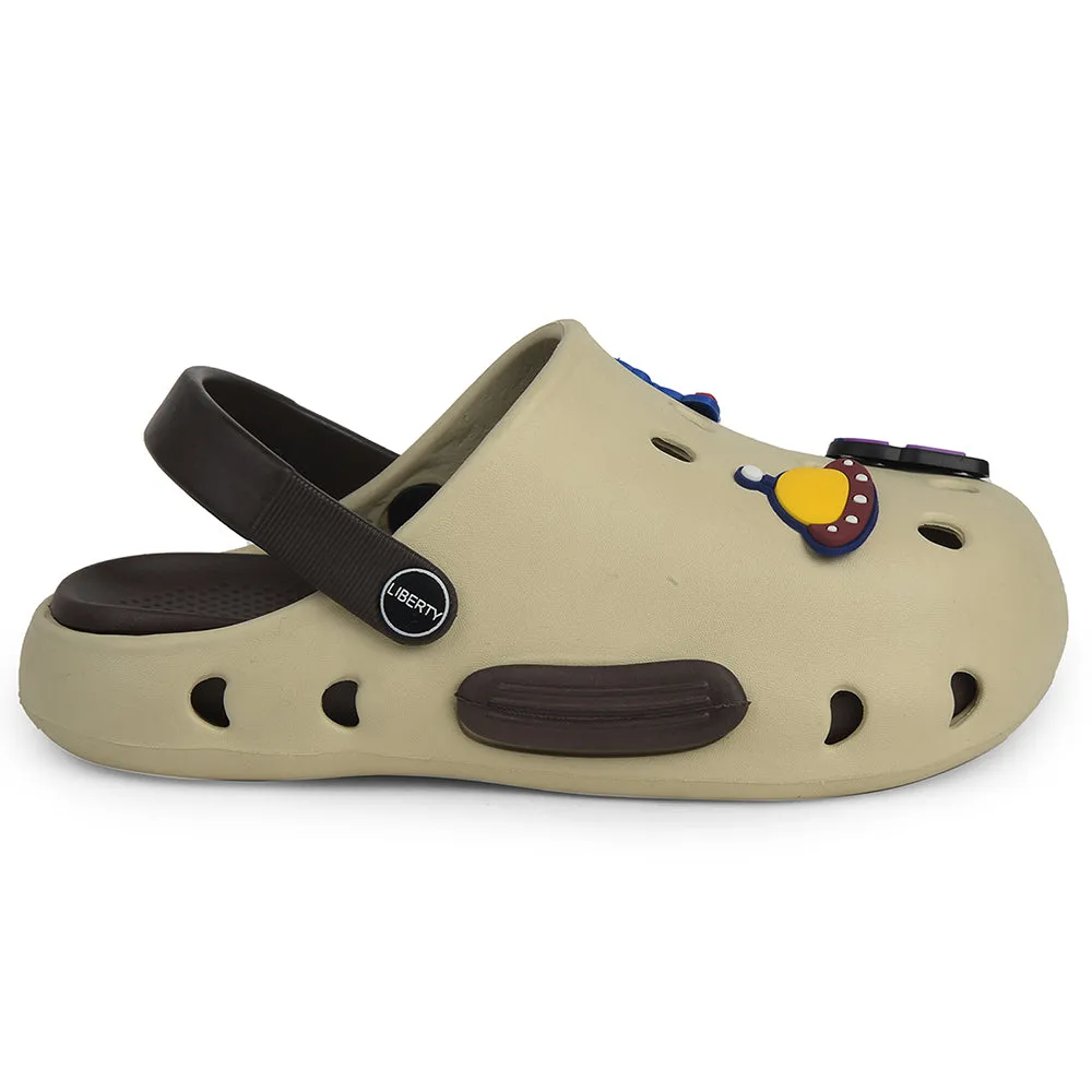 A-HA Beige Casual Clogs For Kids CUTIER By Liberty Contoured Harness