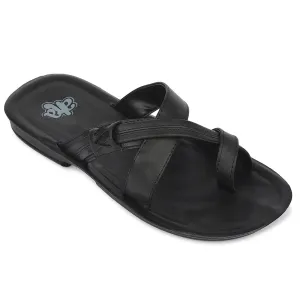 A-HA Black Casual Flat Sandal For Men MPU-60 By Liberty running alone Energycell