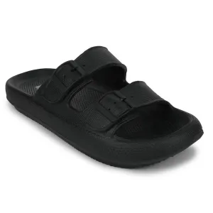 A-HA Black Casual Sandal For Men GMF-07E By Liberty zip - up shoes Outdoor Fit