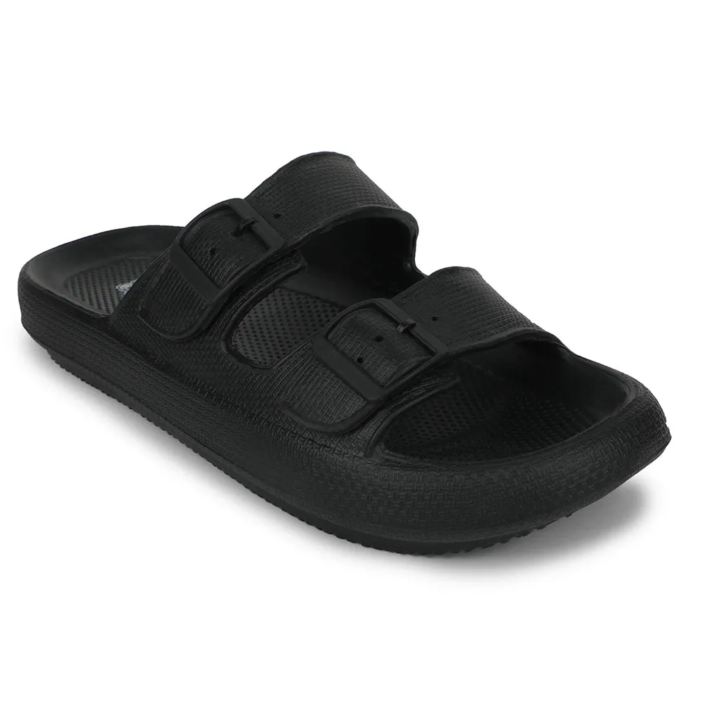 A-HA Black Casual Sandal For Men GMF-07E By Liberty zip - up shoes Outdoor Fit