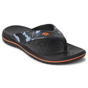 A-HA Black Casual Slipper For Mens BEACHTIM51 By Liberty Stability Arch Support