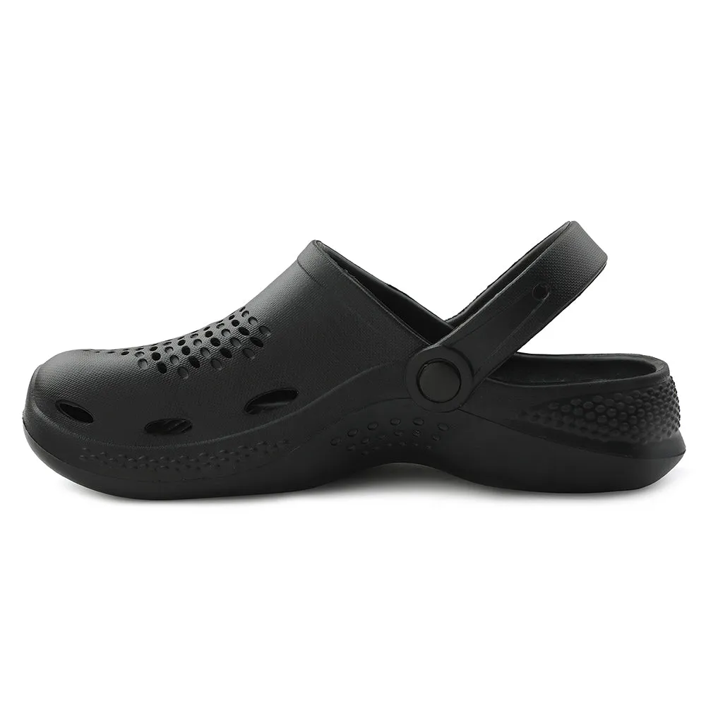 Hexagonal Tread Foam Pod Configuration A-HA Black Slingback Clogs For Men GMF-02E By Liberty