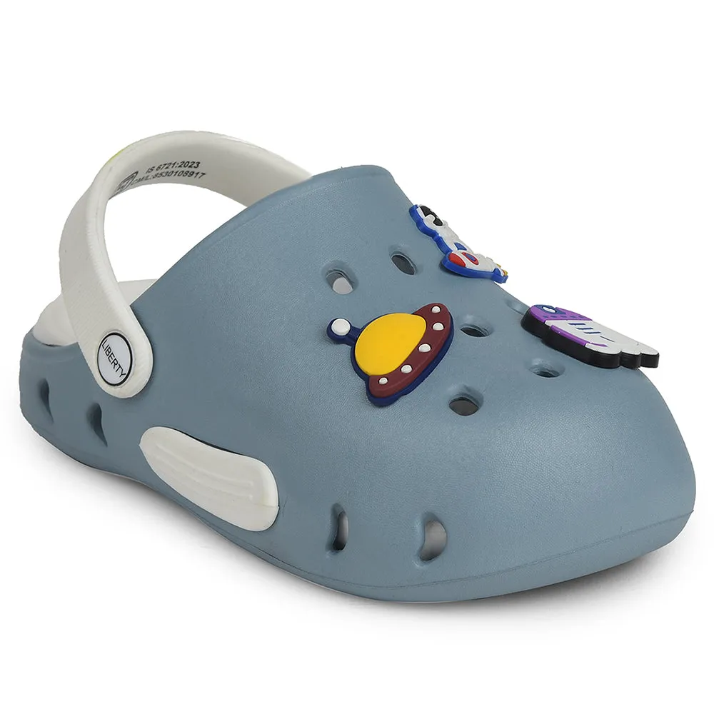 running in bright colors A-HA Blue Casual Clogs For Kids CUTIER By Liberty