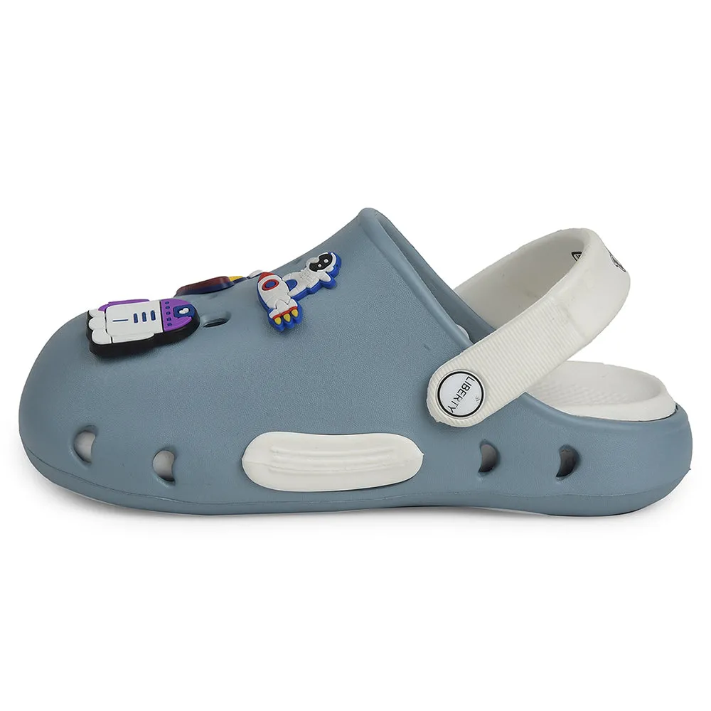 A-HA Blue Casual Clogs For Kids CUTIER By Liberty cushioning - shoes Compression Zoned Cushion