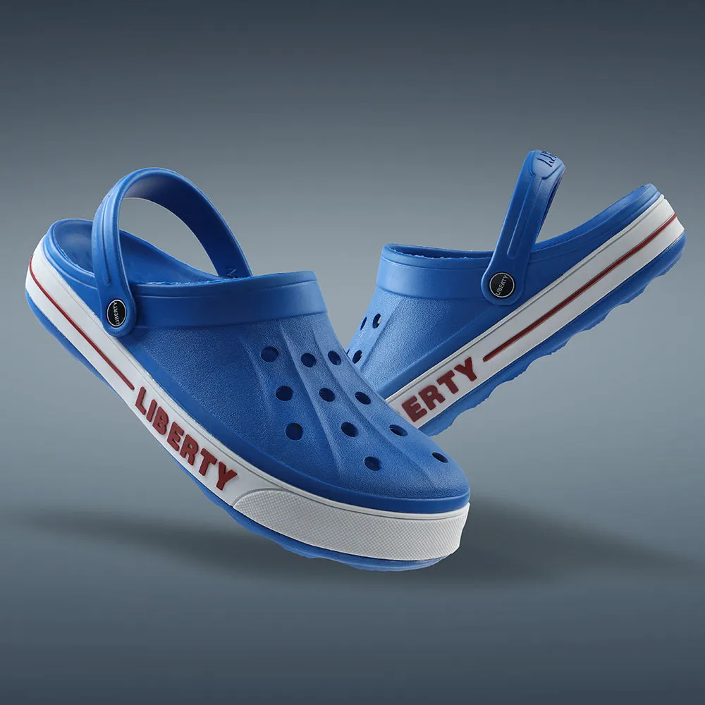 Smooth Fit indoor activities A-HA Blue Casual Slip-on Clogs For Men LITEWALK By Liberty