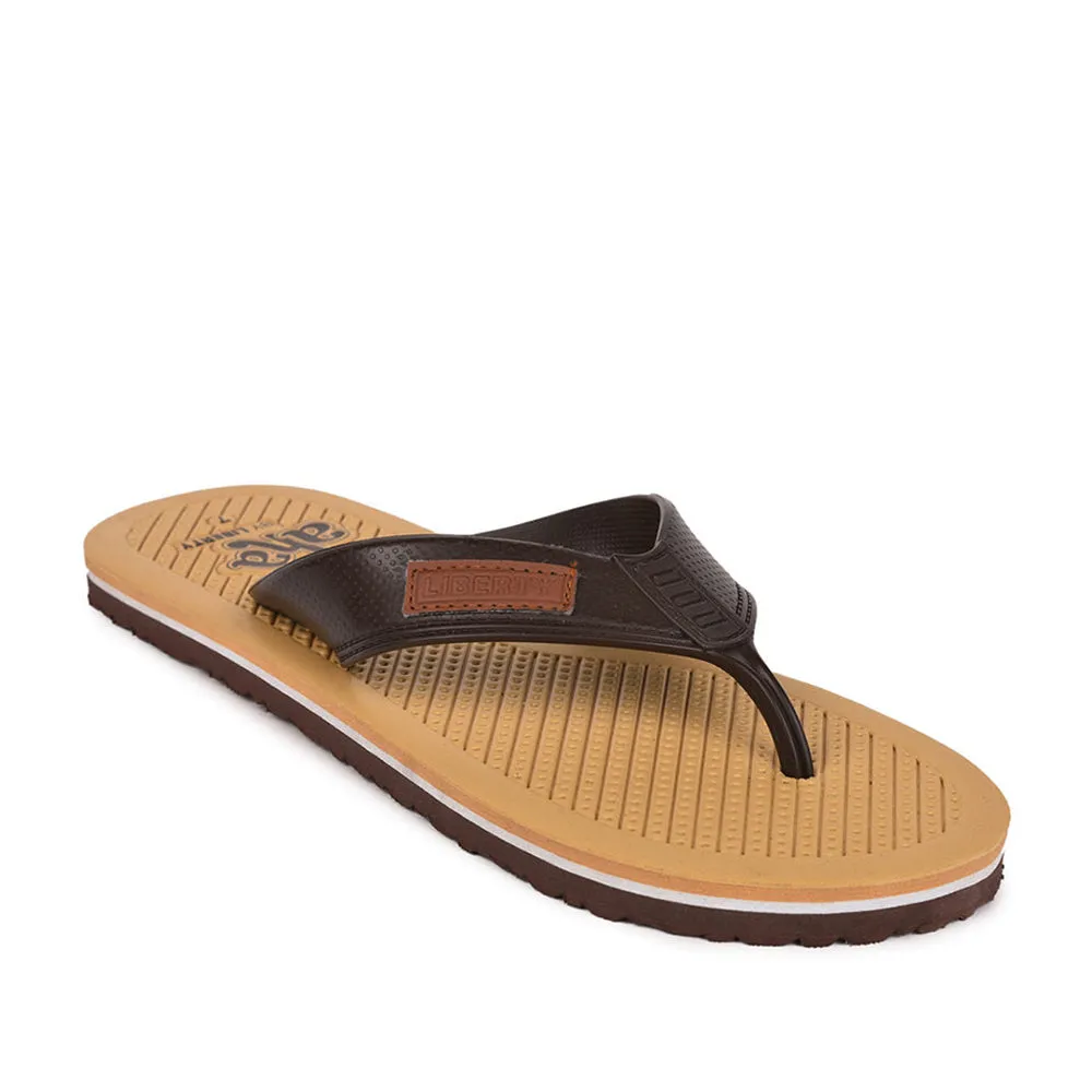 A-HA Casual Beige Flip-Flops For Men HARRISON By Liberty heavy - use weekend runners