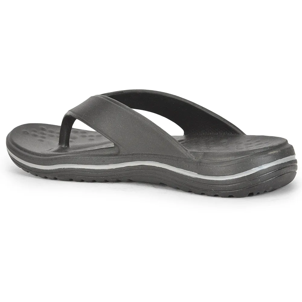 orthopedic A-HA Casual Black Flip Flop For Men BEACHTIME By Liberty
