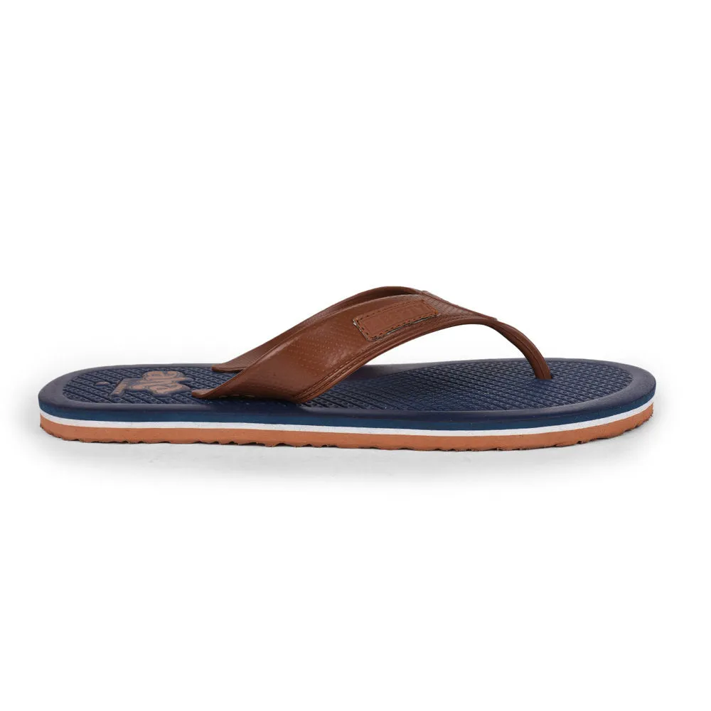 A-HA Casual Navy Blue Flip-Flops For Men HARRISON By Liberty Contoured Harness