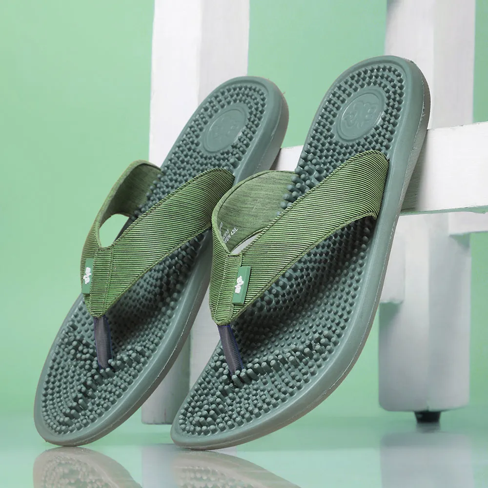 Kinetic Fit System A-HA Green Casual Slipper For Men ACUPLUS-3M By Liberty