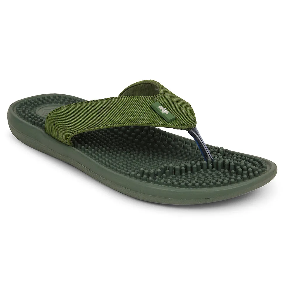 Non Compressible Foam Dynamic Rebound Foam A-HA Green Casual Slipper For Men ACUPLUS-3M By Liberty