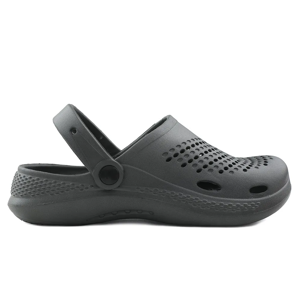 A-HA Grey Slingback Clogs For Men GMF-02E By Liberty Breathable Athletic Footwear