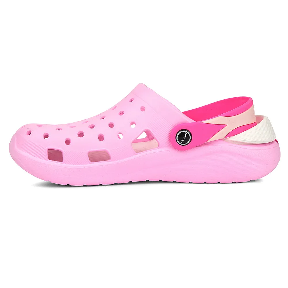 A-HA Light Pink Casual Sling Back Clogs For Women XT-801-1 By Liberty Shock Absorption Layer