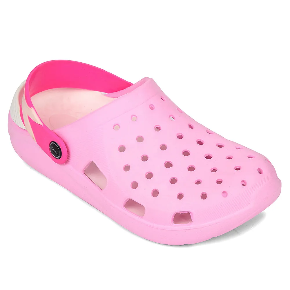 Metallic accents A-HA Light Pink Casual Sling Back Clogs For Women XT-801-1 By Liberty