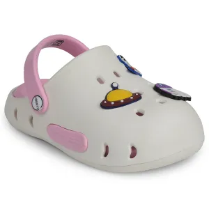 A-HA Off White Casual Clogs For Kids CUTIER By Liberty Turbulent Flow Vents