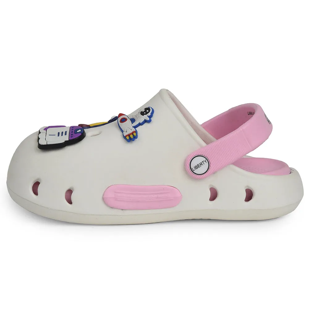 A-HA Off White Casual Clogs For Kids CUTIER By Liberty Sports Footwear