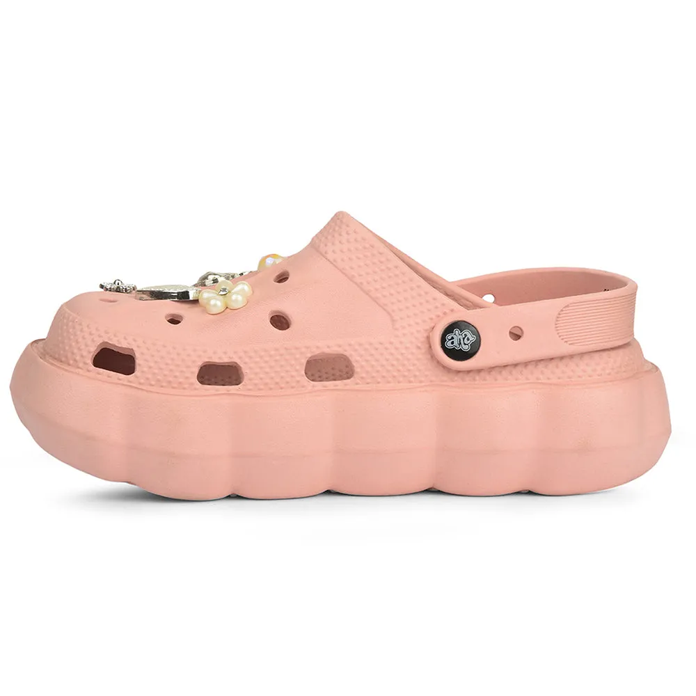 outdoor - friendly running shoes A-HA Peach Casual Sling Back Clogs For Women ZQ-SH-012 By Liberty