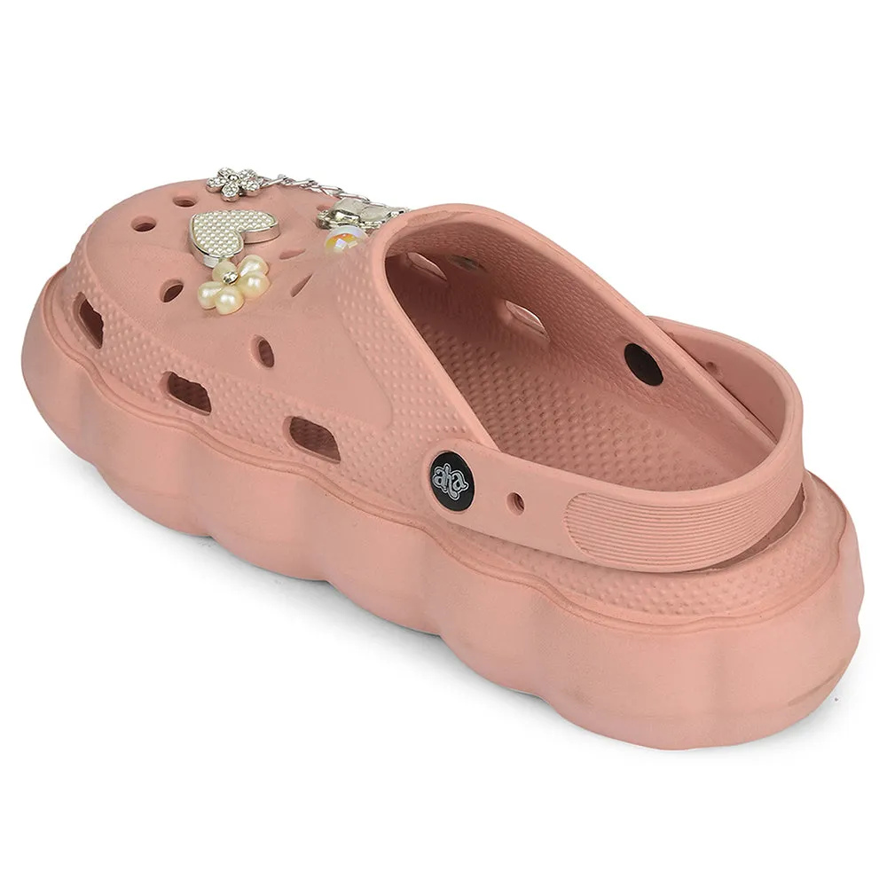 morning run A-HA Peach Casual Sling Back Clogs For Women ZQ-SH-012 By Liberty