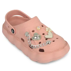 A-HA Peach Casual Sling Back Clogs For Women ZQ-SH-012 By Liberty Slip Resistant Grip