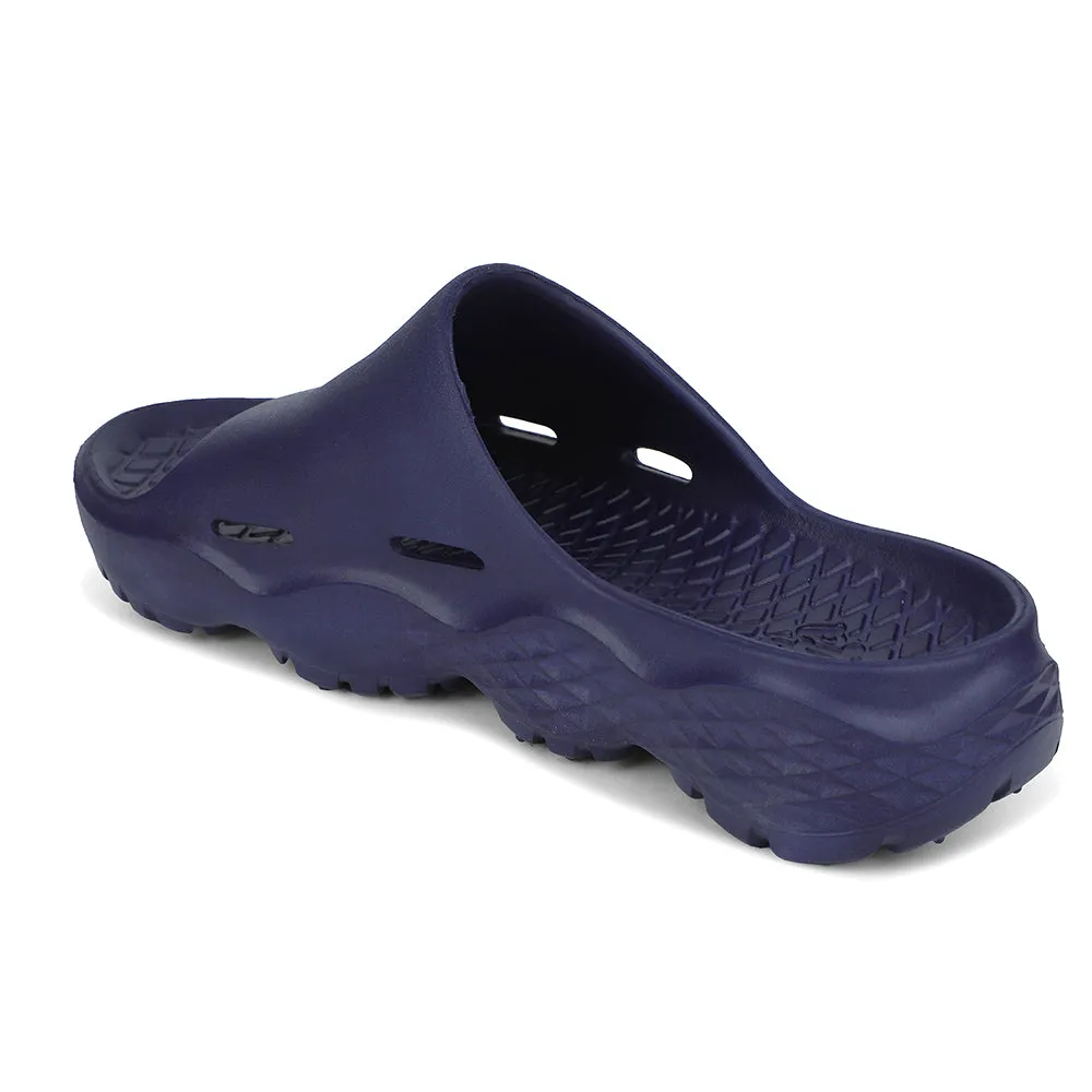 A-HA Royal Blue Casual Slipper For Men SOFTWALK By Liberty Footbed contour