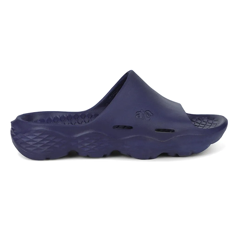 A-HA Royal Blue Casual Slipper For Men SOFTWALK By Liberty Social Sharing lower - back support