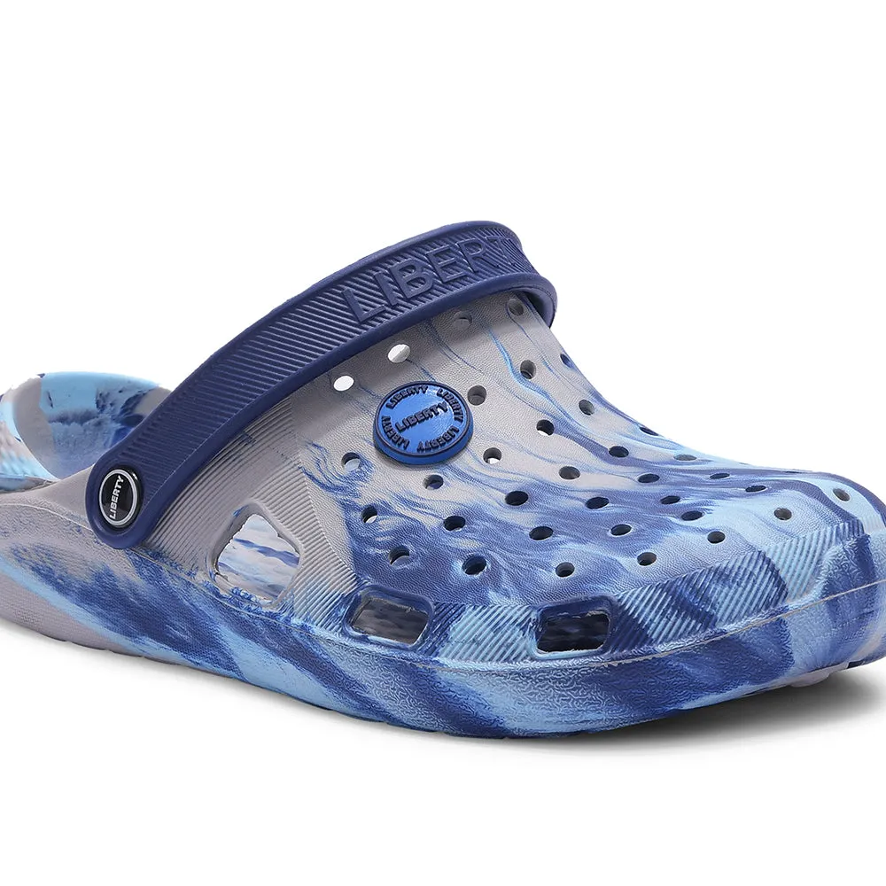 A-HA Royal Blue Slingback Clogs For Men LPMXT-961E By Liberty Aero Ventilation running with a water bottle