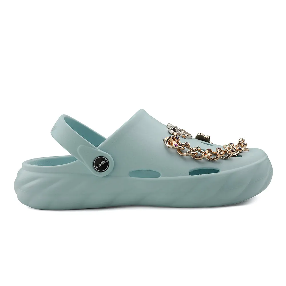 A-HA Sky Blue Slingback Clogs For Women BEACHWALKL By Liberty sports shoe alternative marathoner's shoe possibility