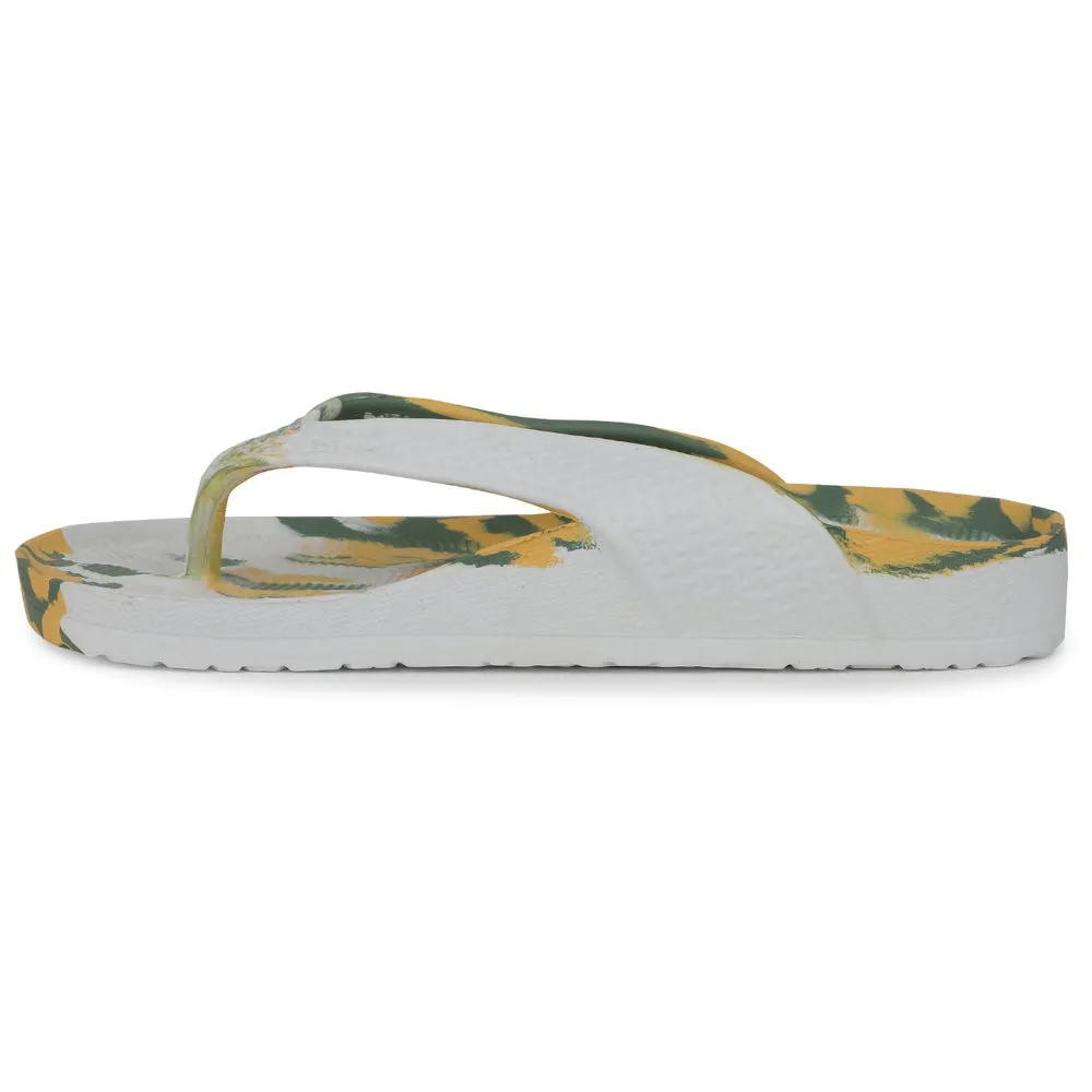 Pressure Distribution Outsole Impact Resistance Tech A-HA Yellow Casual Slipper For Men HAPPYFEET1 By Liberty