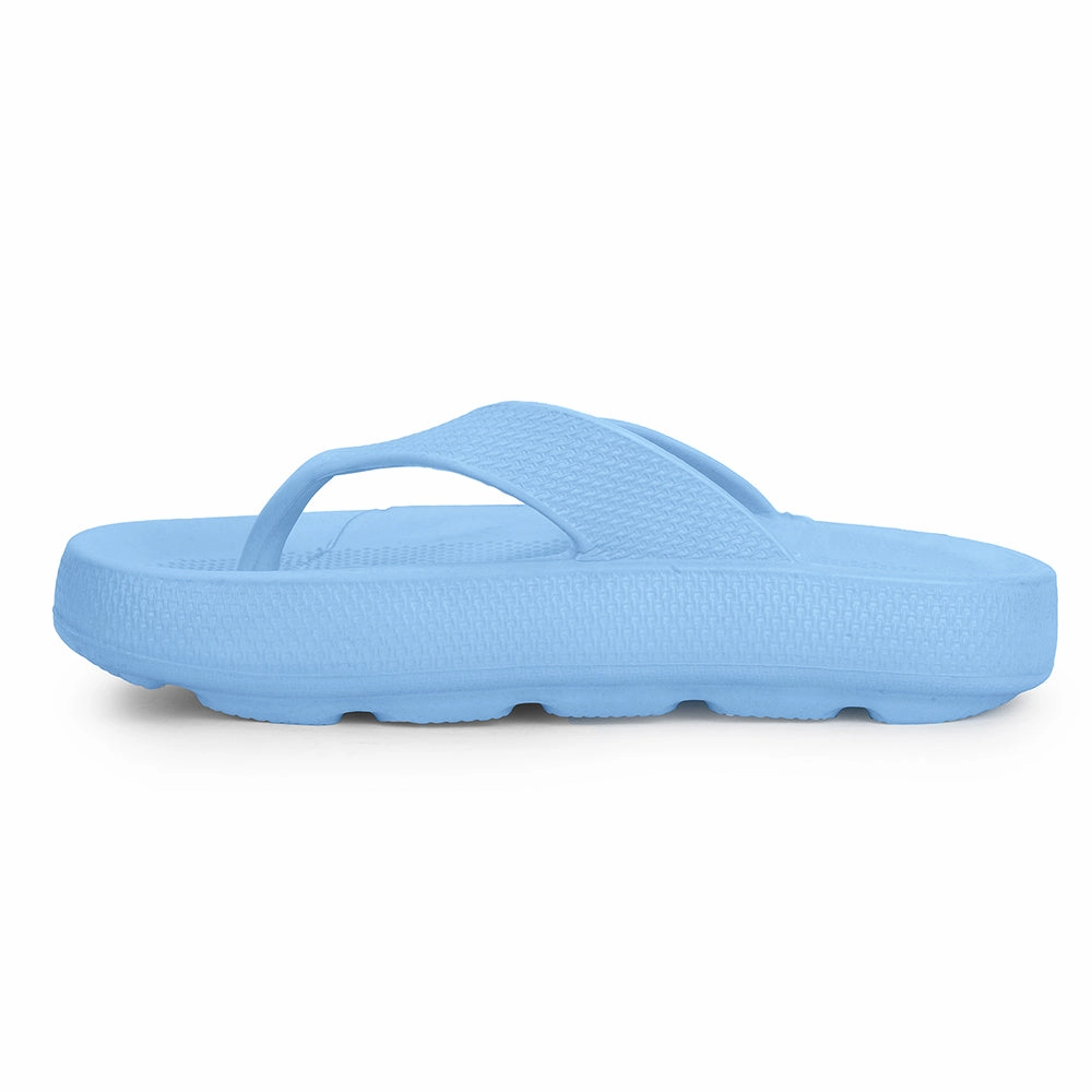 A-HA Blue Casual Slipper For Women COMFYPRO By Liberty Foam Collar Rotational Traction