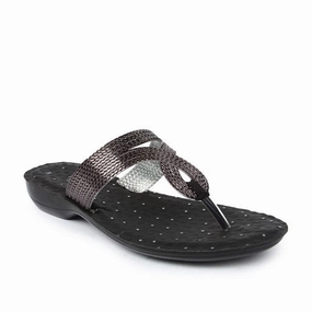 Fluid Ride Tech A-HA By Liberty ETHNIC-05 Women Ethnic Black Slippers