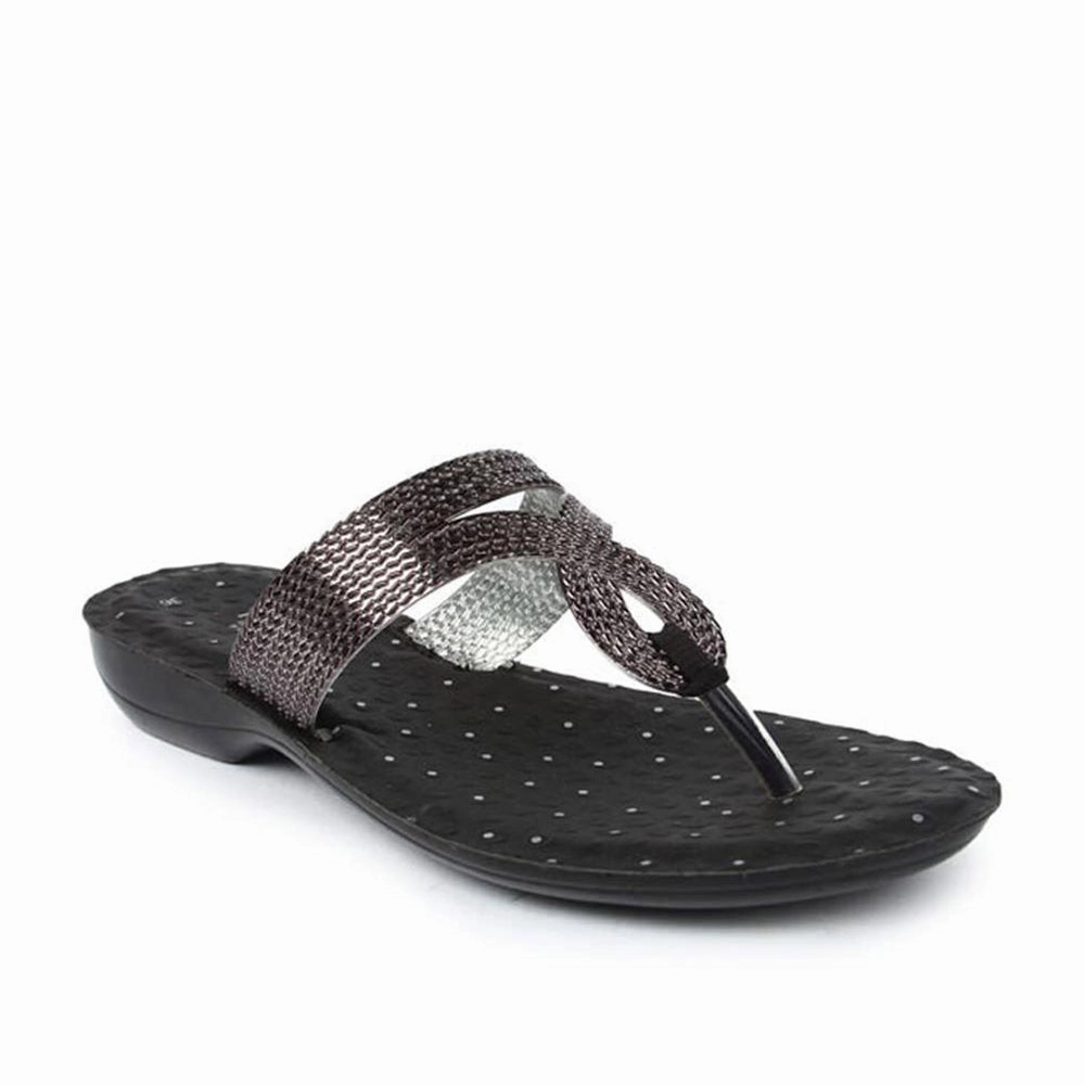 Fluid Ride Tech A-HA By Liberty ETHNIC-05 Women Ethnic Black Slippers