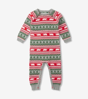 AntiPillingTechnology Hatley Fair Isle Sweater Romper - Polar Bear