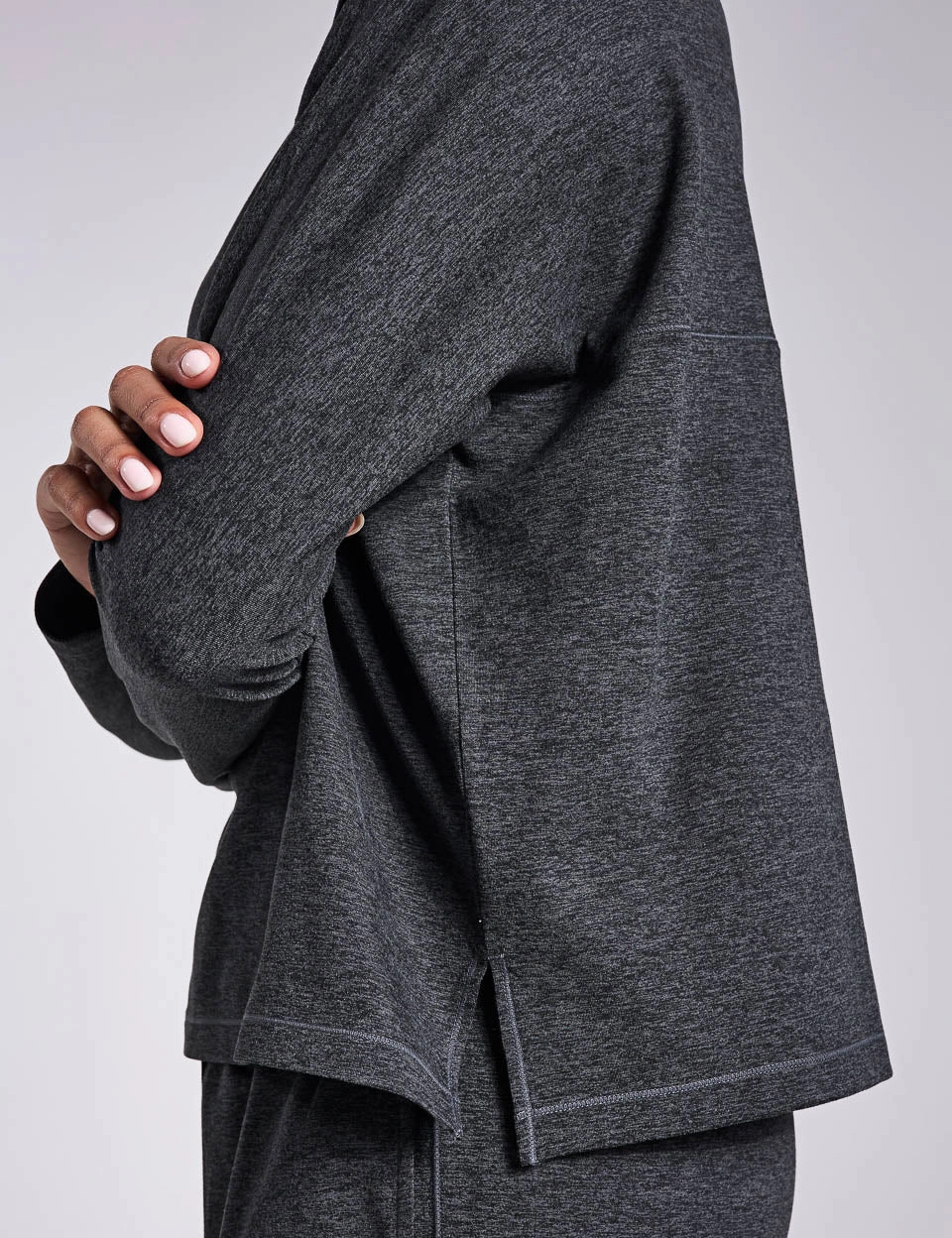 ReSet Long Sleeve Tee - Moon Heather Reinforced Stress Points Mood