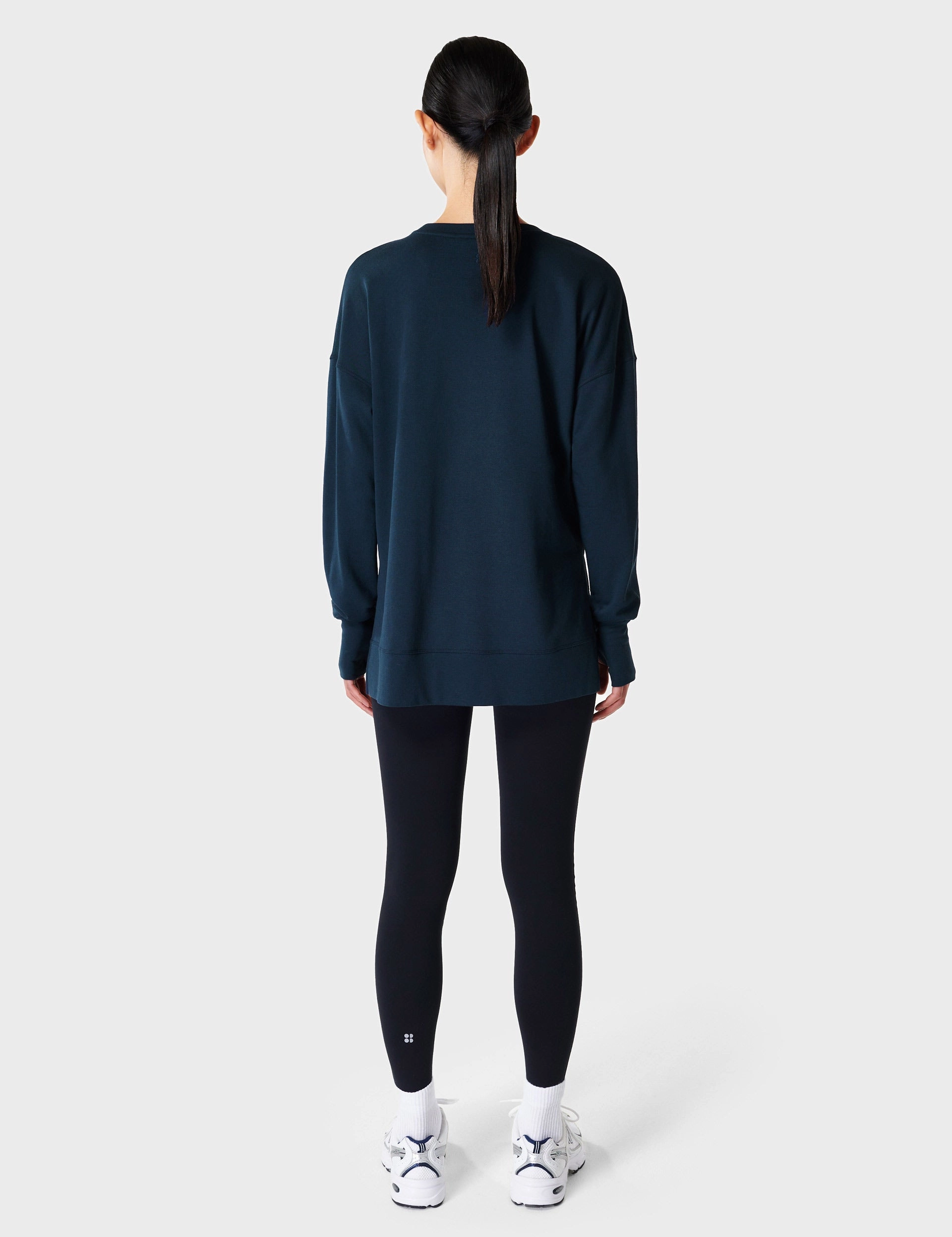 After Class Longline Sweatshirt - Navy Blue Lounge Gear Classic Glow