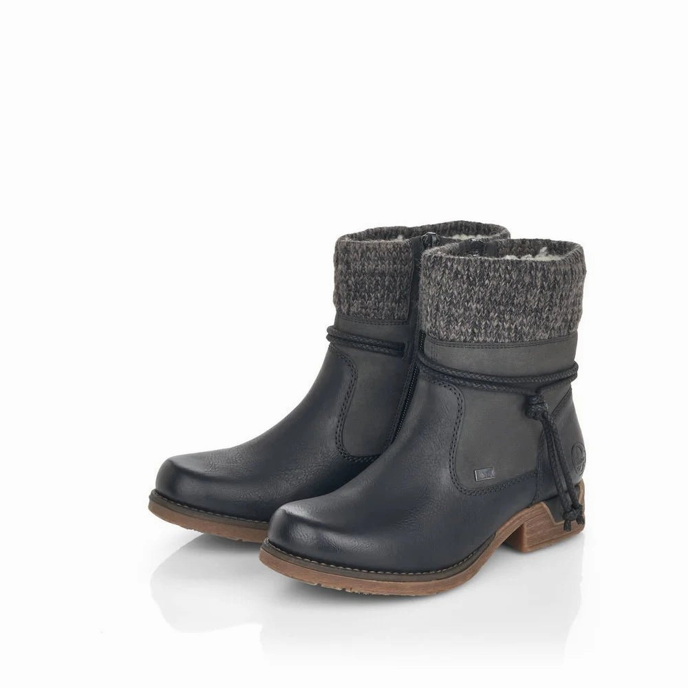 Rieker Women's Fee 79688-00 - Schwarz/Stromboli/Anthrazit OdorControlClothing