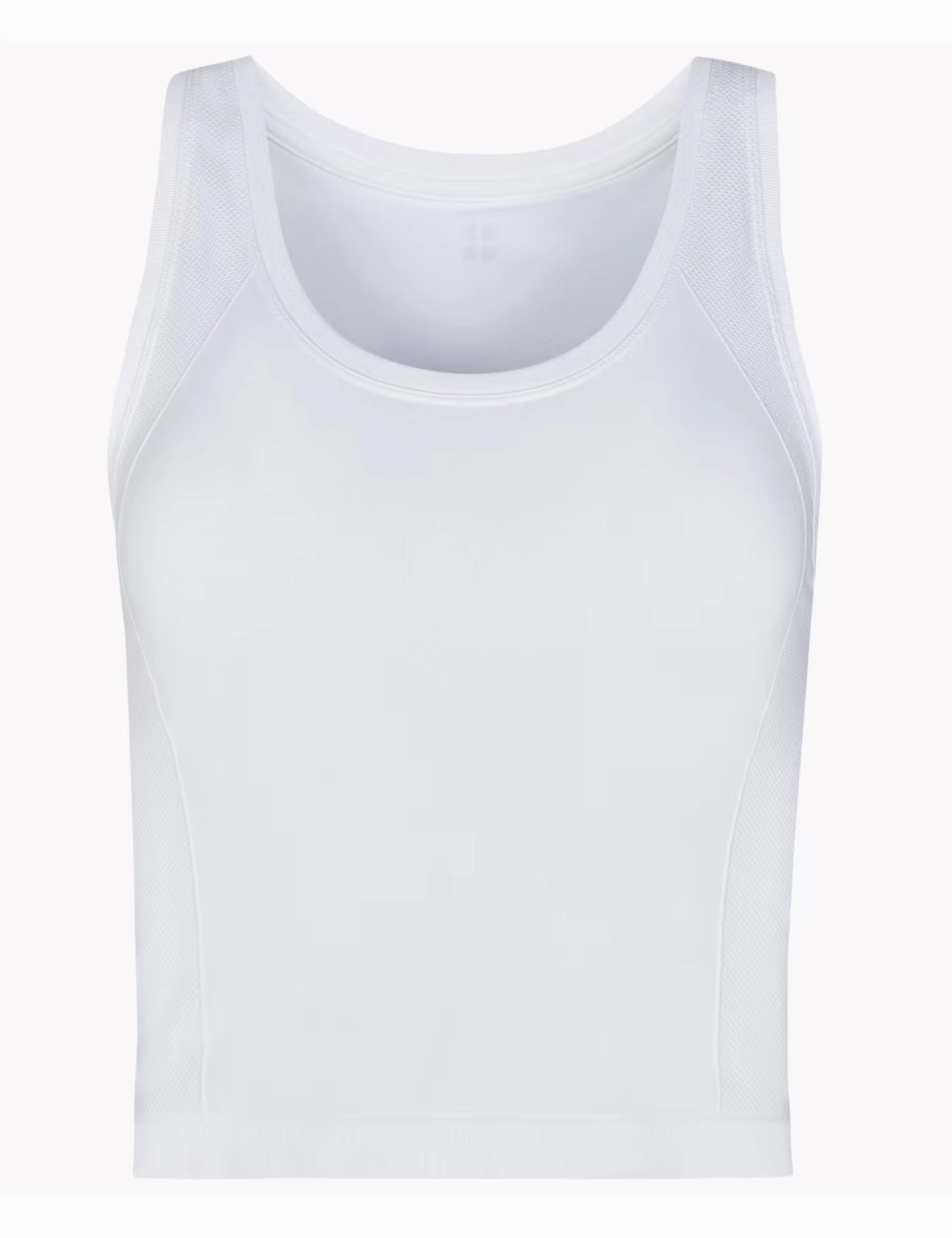 suitable for hobbyists fire - resistance test passed Athlete Crop Seamless Gym Vest - White