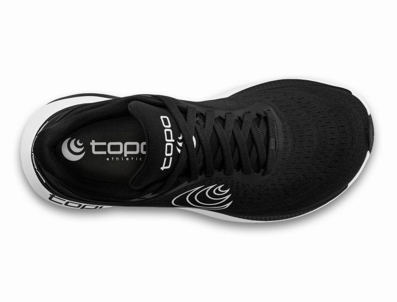 Topo Athletic Women's Aura (Wide Width) - Black/White All-around ease Timeless traction
