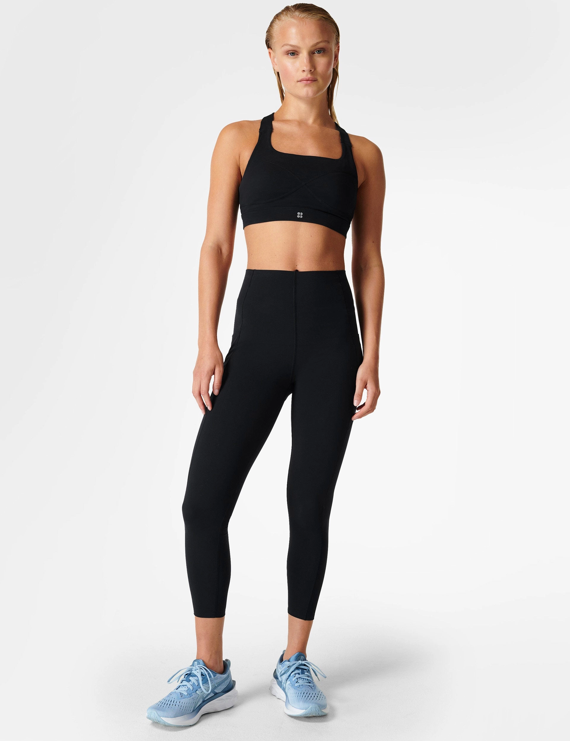 Fearless Mode Tough Core Power UltraSculpt High Waisted Gym 7/8 Leggings - Black