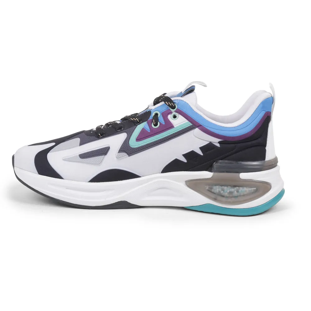 Leap7x White Sports Lacing Running Shoes For Men HANOVER-1 By Liberty Versatile Traction