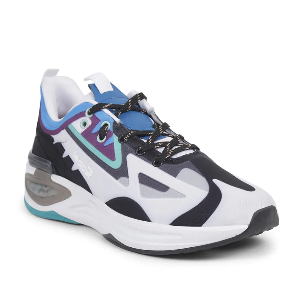 maximalist - running - shoes Leap7x White Sports Lacing Running Shoes For Men HANOVER-1 By Liberty