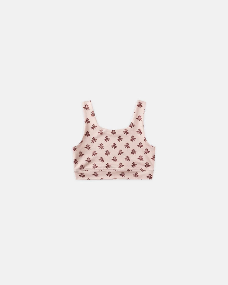 Plain kids' clothes Rylee & Cru Swift Sports Bra - Blush Fleur