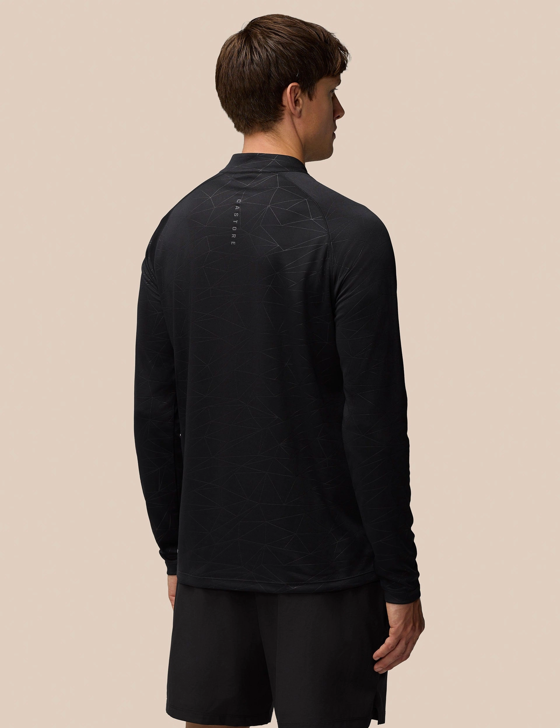 Joy Mood Aop 1/4 Zip Longsleeve Top - Black/Gunmetal