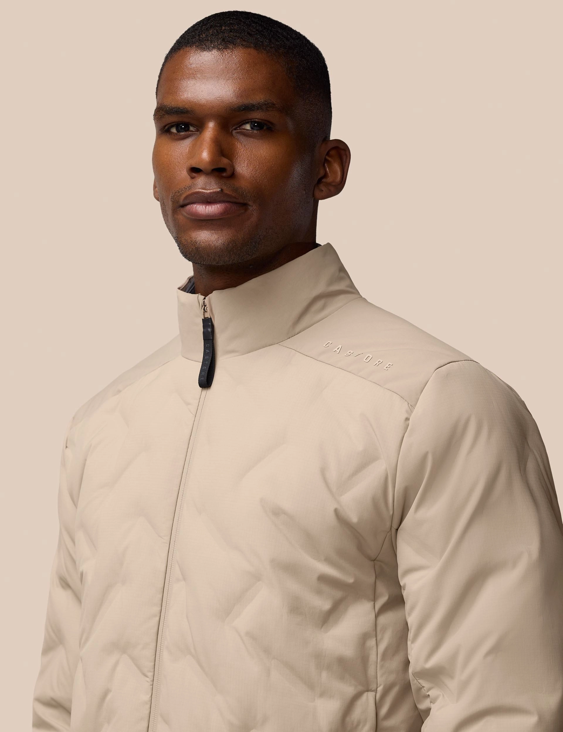 Restore Revolutionize Lightweight Wadded Zip Jacket - Mushroom/Black