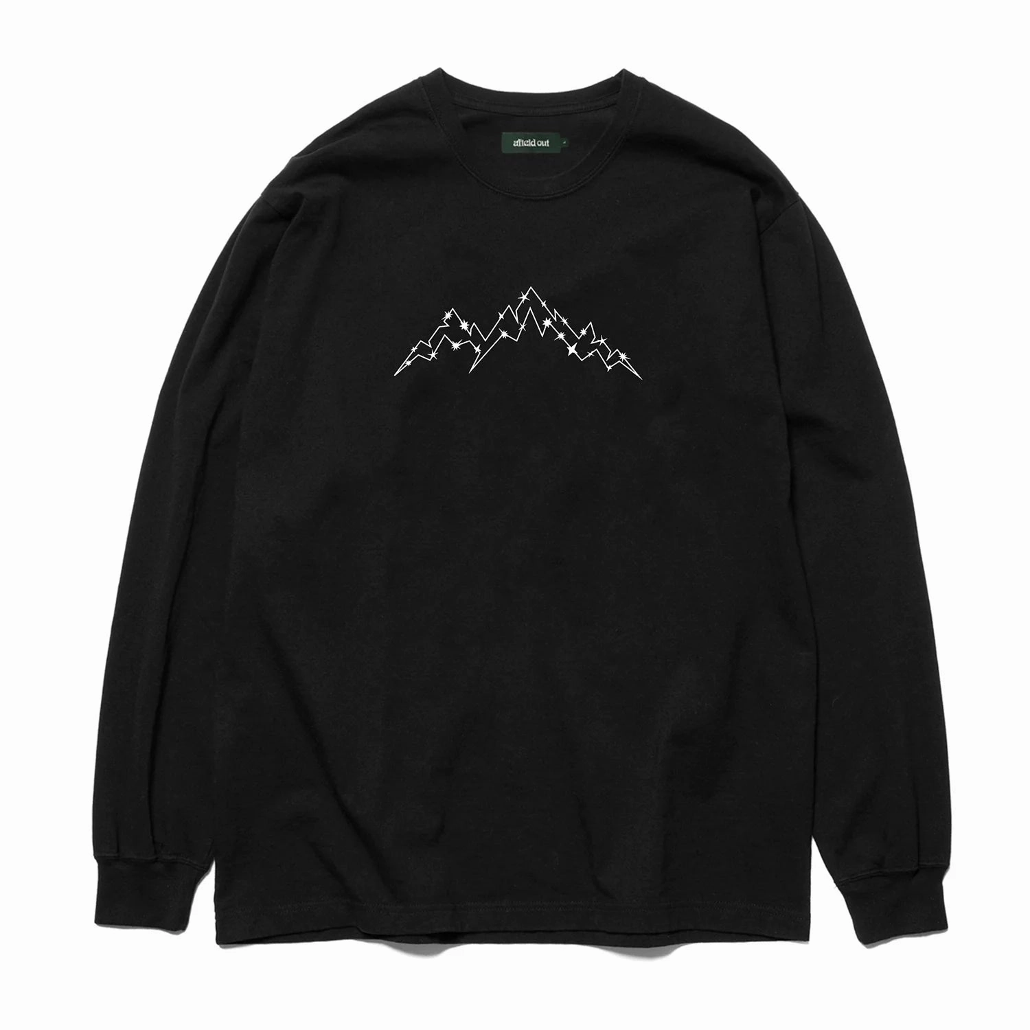Adjustable Drawcord Reflective accents Afield Out Constellation L/S T-Shirt 'Black'