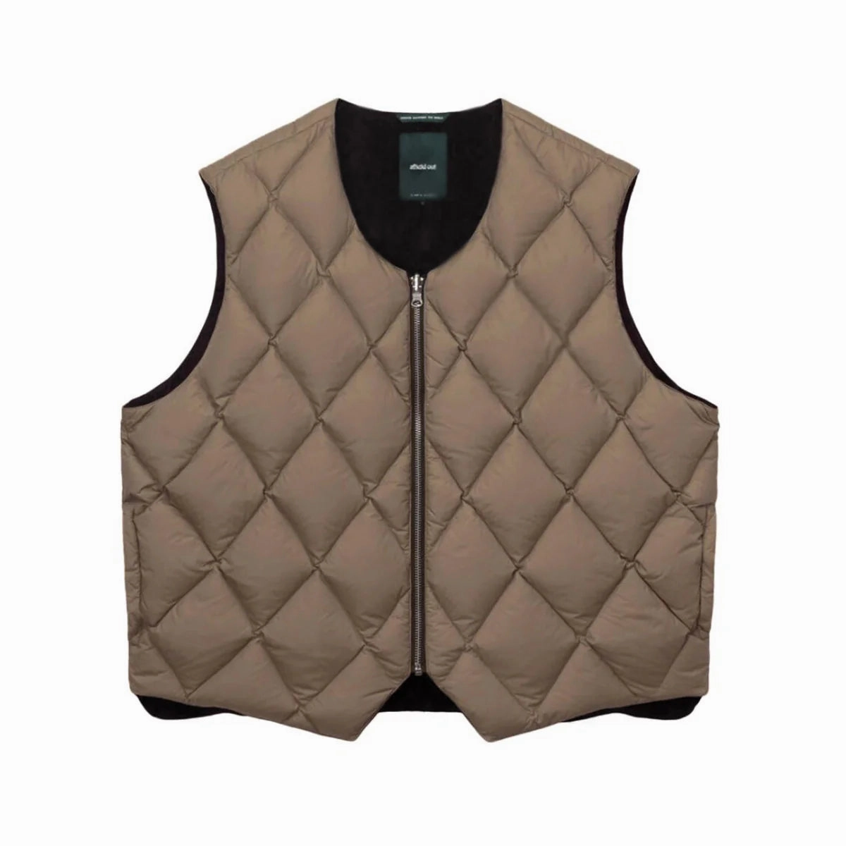 Afield Out Stone Puffer Vest 'Brown' Sporty Look WaterRepellentCoating
