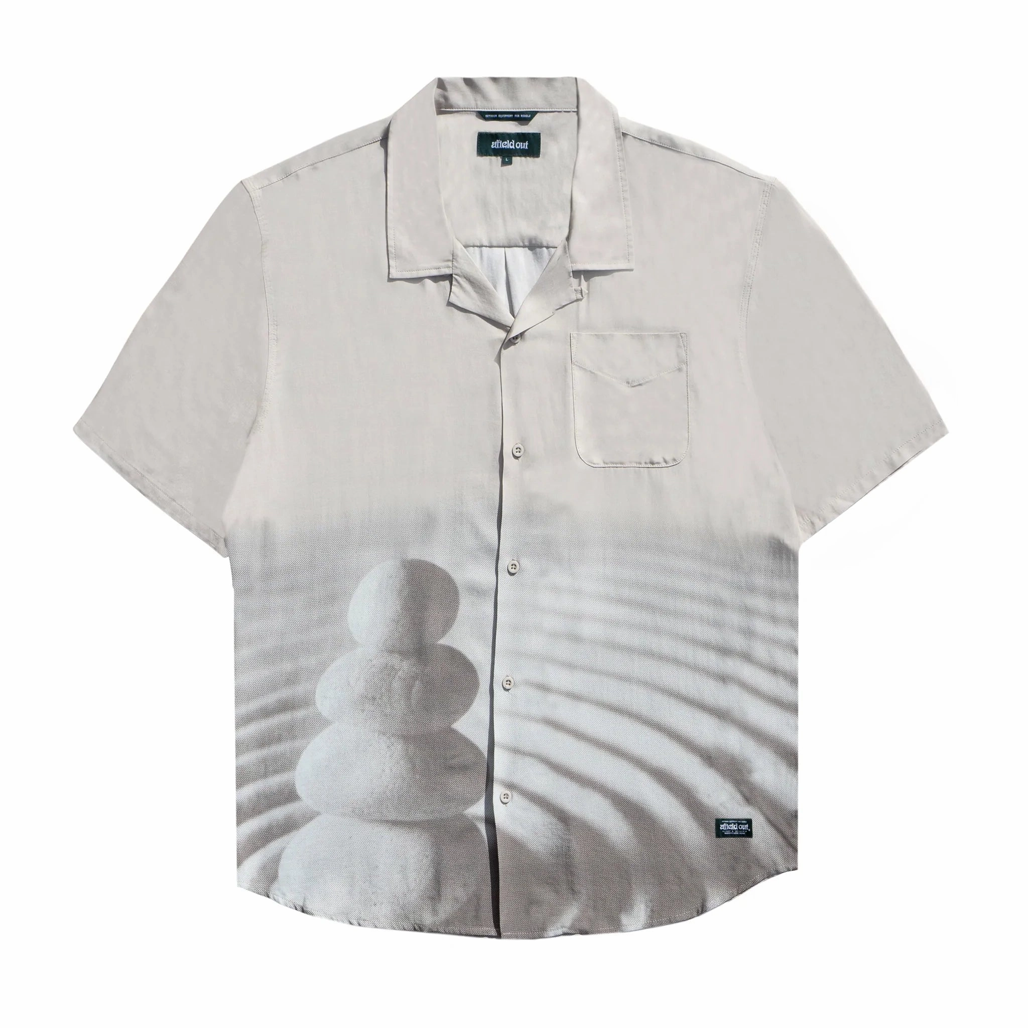 WrinkleResistant Fabric Afield Out Zen Button Up 'Bone'