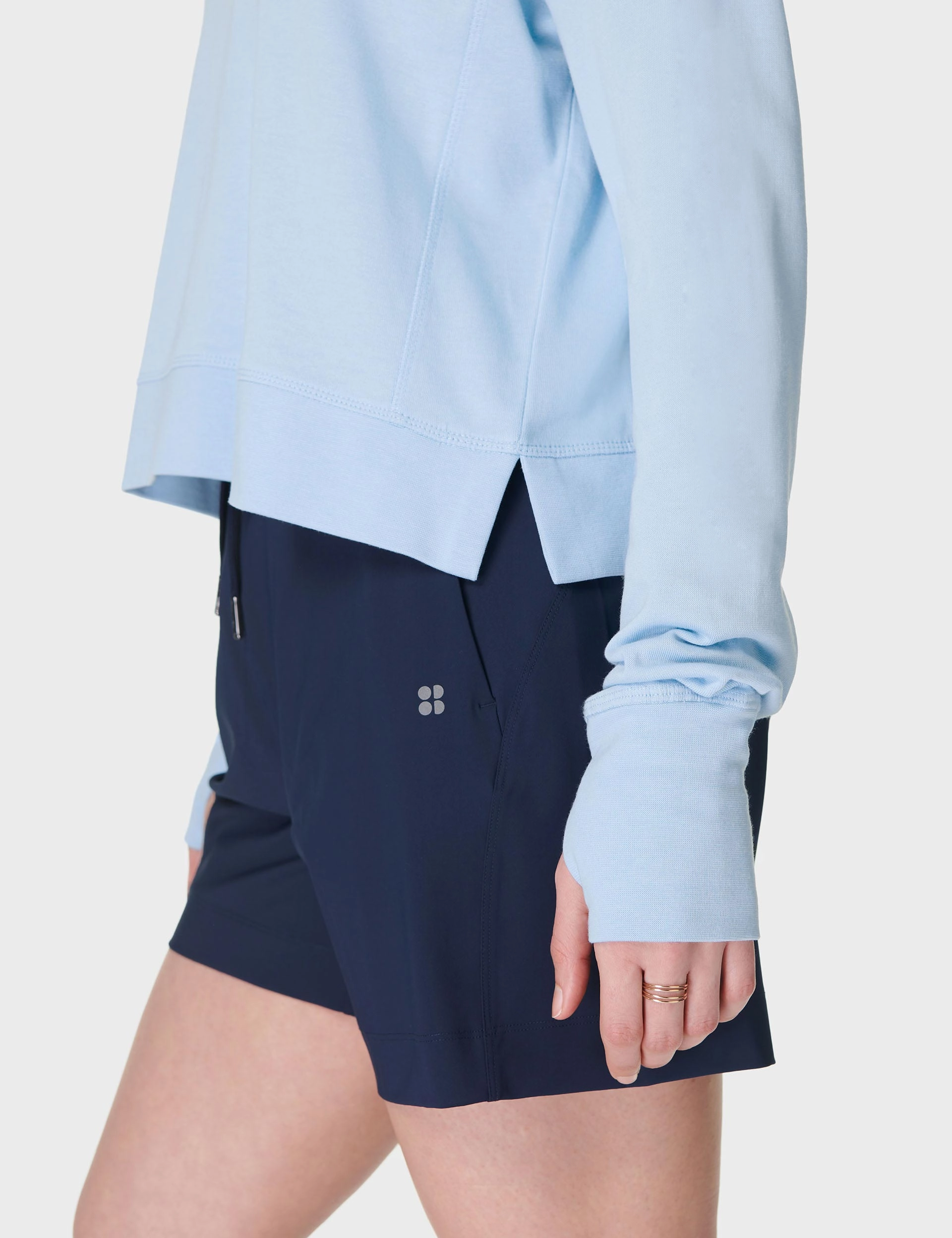 Desert Heat After Class Crop Sweatshirt - Breeze Blue