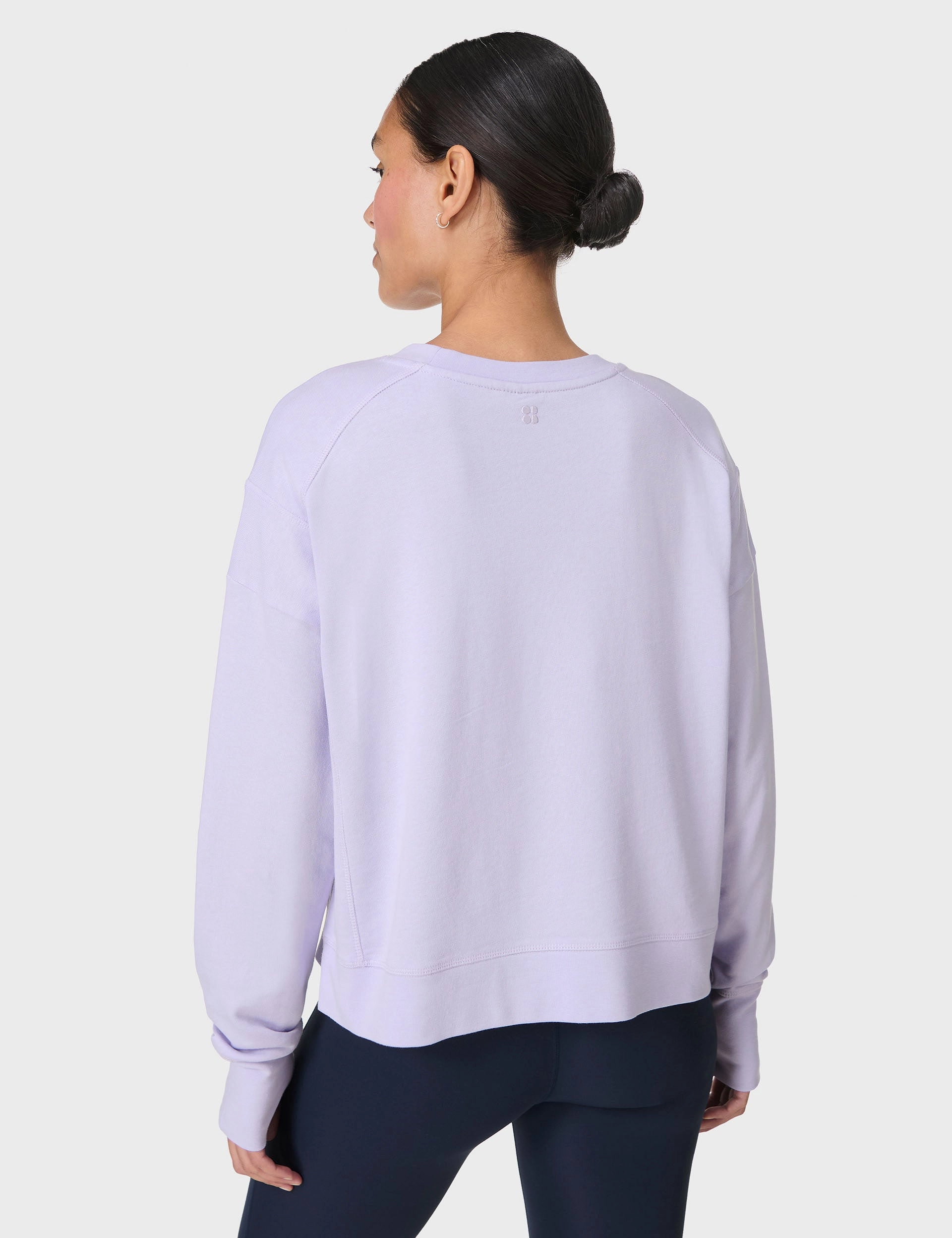 Layer Safe After Class Crop Sweatshirt - Heather Purple
