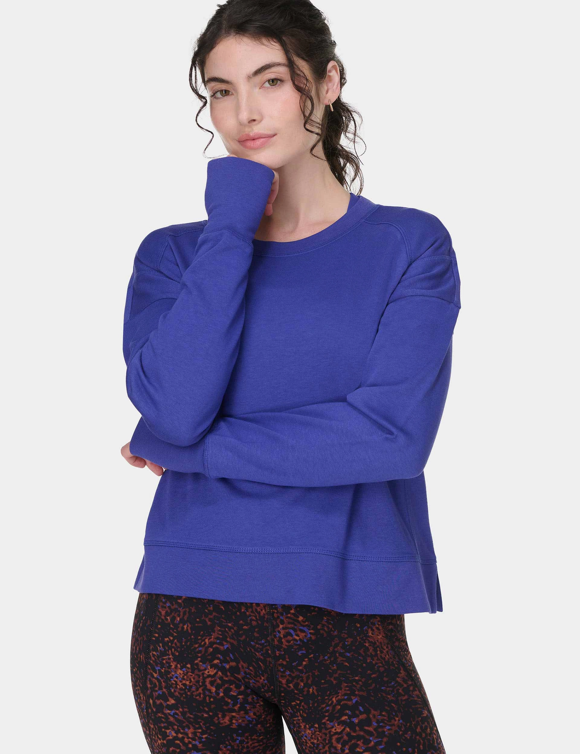 After Class Crop Sweatshirt - Rich Blue QuickReleaseClosures Party Ready
