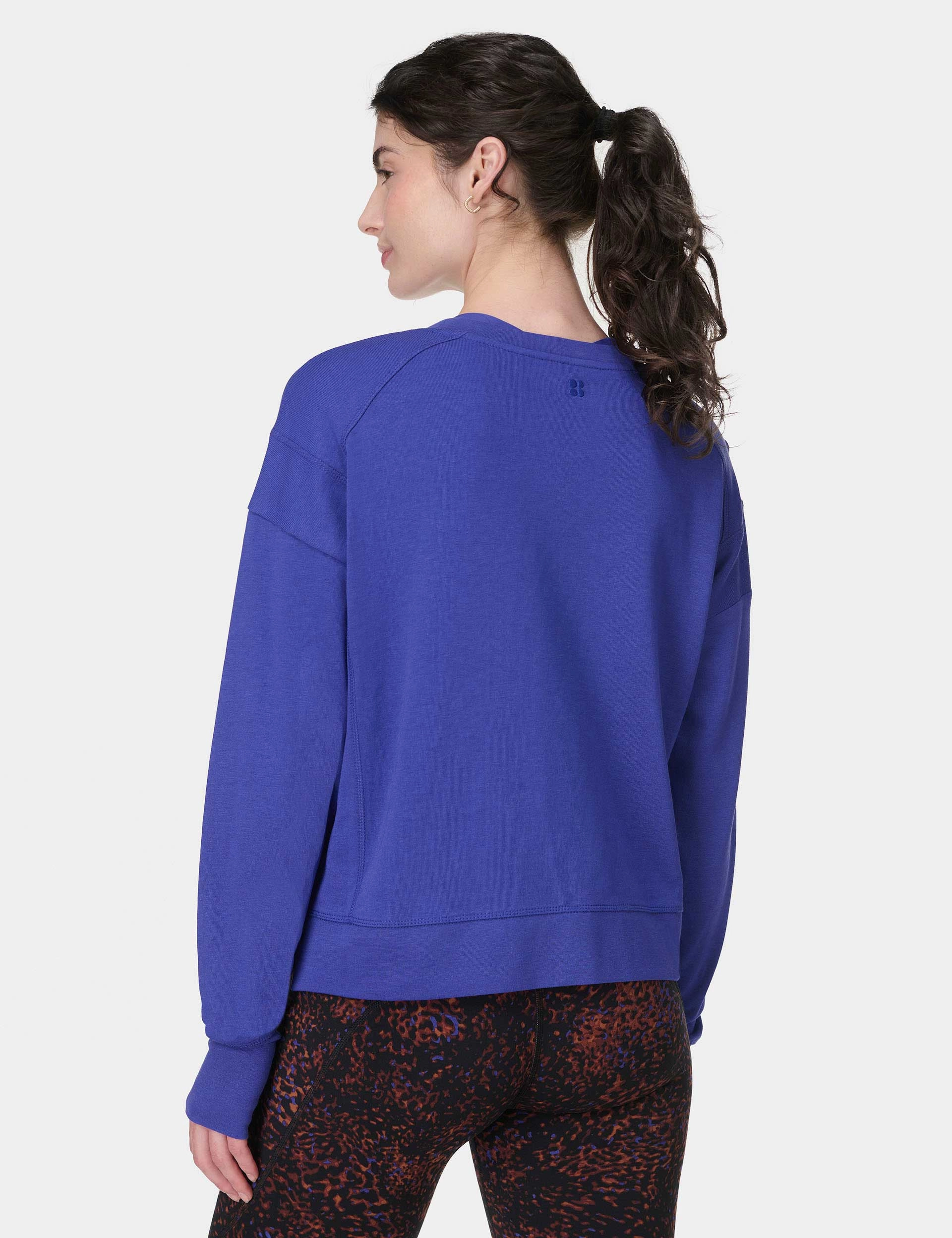 After Class Crop Sweatshirt - Rich Blue Spark Mood