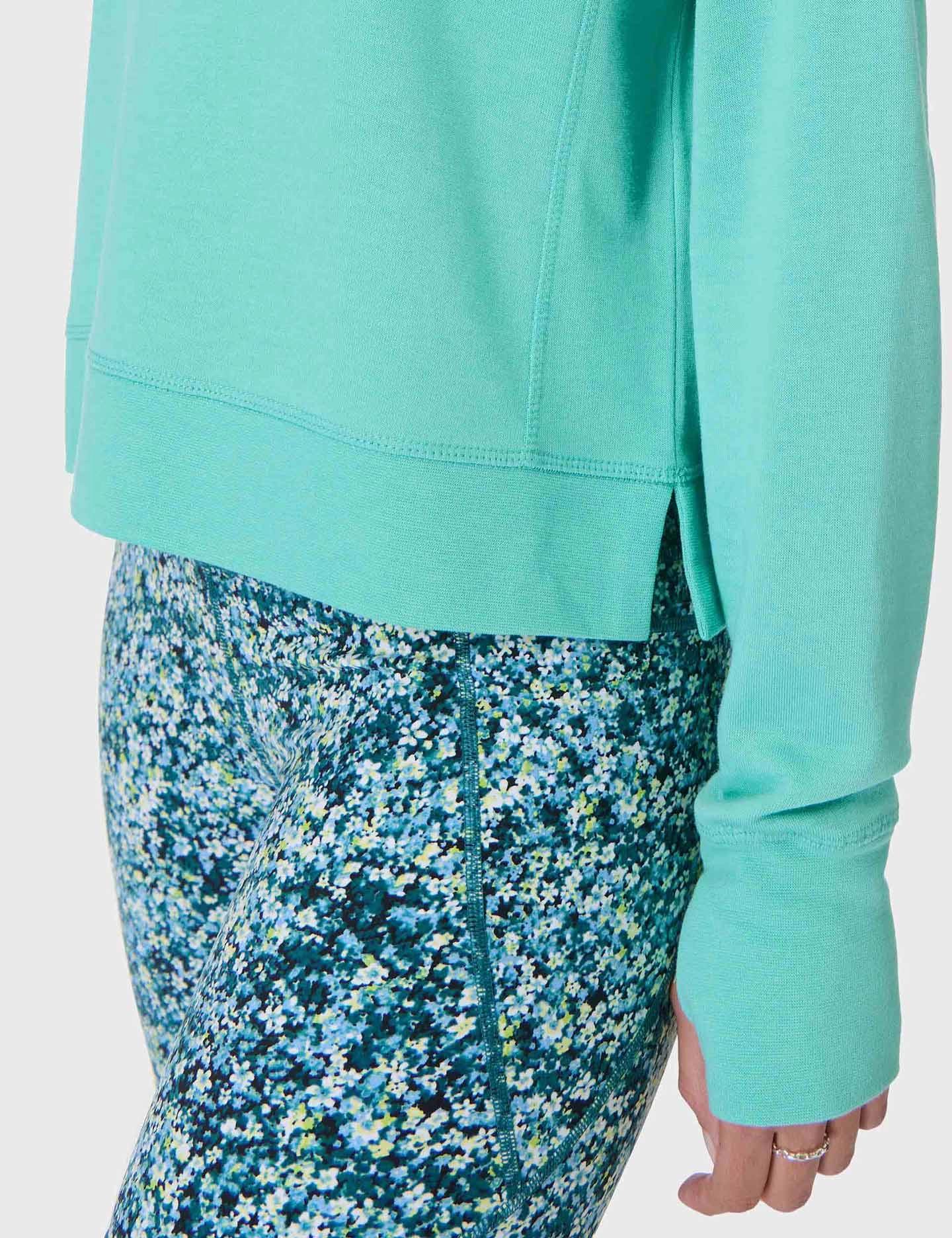 After Class Crop Sweatshirt - Sea Spray Blue Trendy Sweater